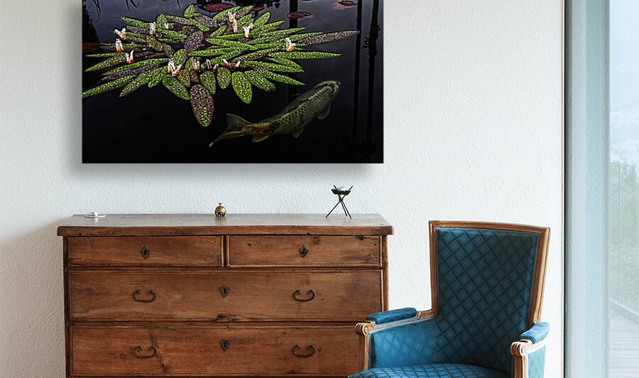 1a Capistrano Koi and Jeweled Lily Pad Fm Raw by Lawrence Costales
