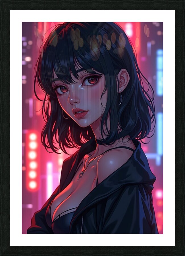 Crimson Gaze Picture Frame print