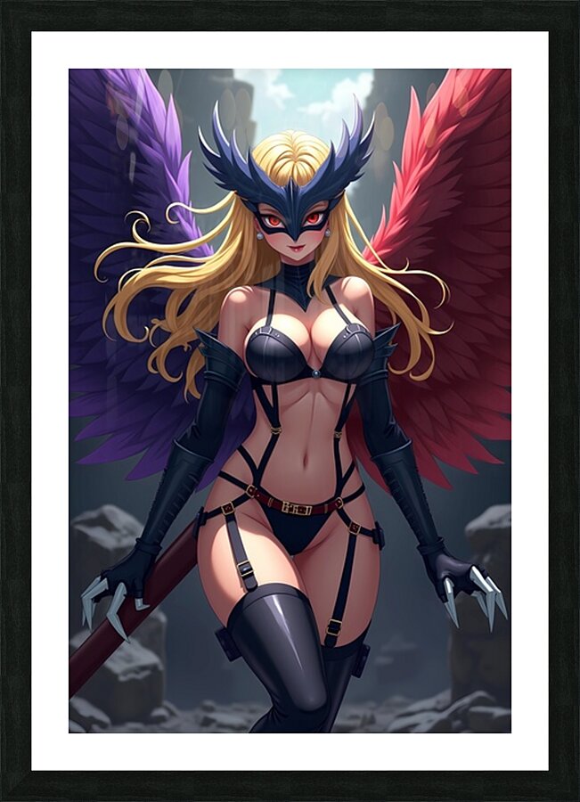 Crimson Wing Valkyrie Picture Frame print
