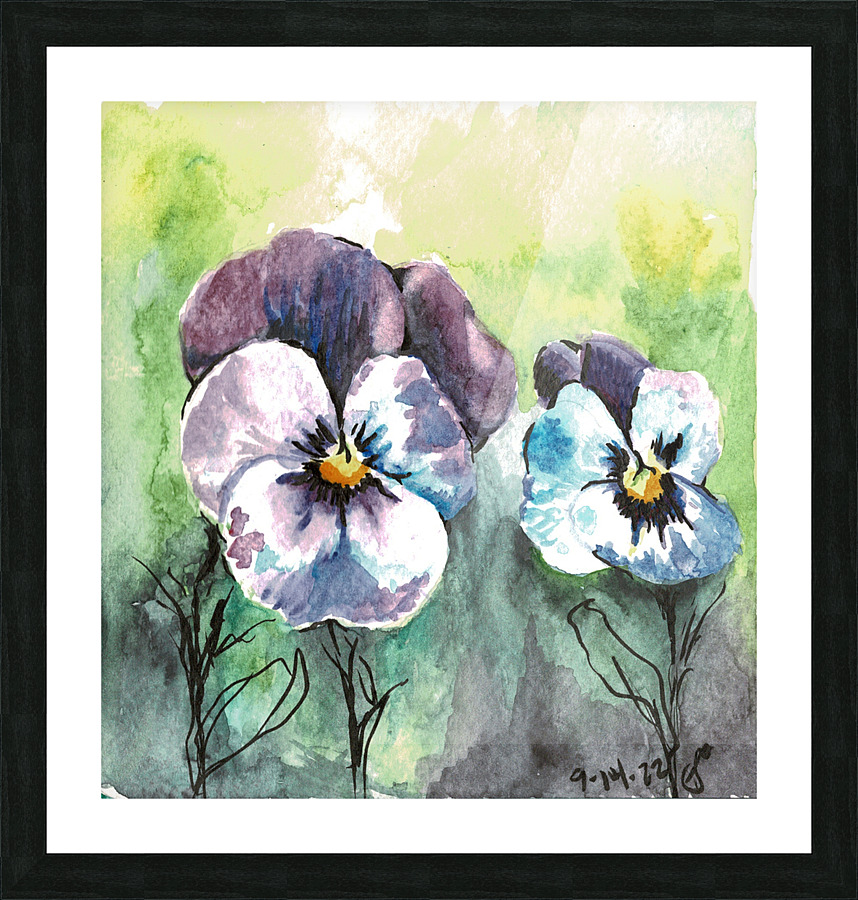 Pansies Picture Frame print