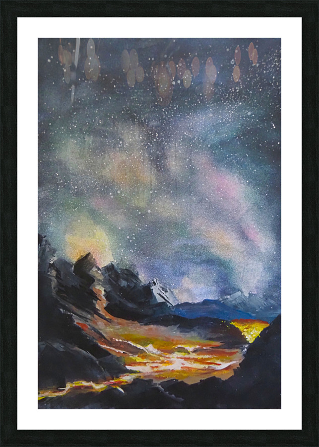 Caldera Night Sky Picture Frame print