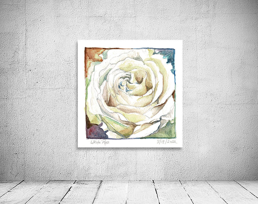 Watercolor Rose Wall Preview