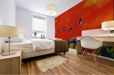 Magpies Mural print