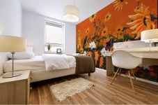 Sunflowers & Prickly Poppies Mural print