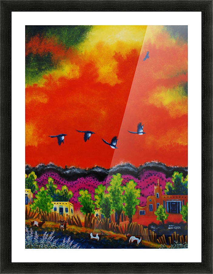 Magpies Picture Frame print