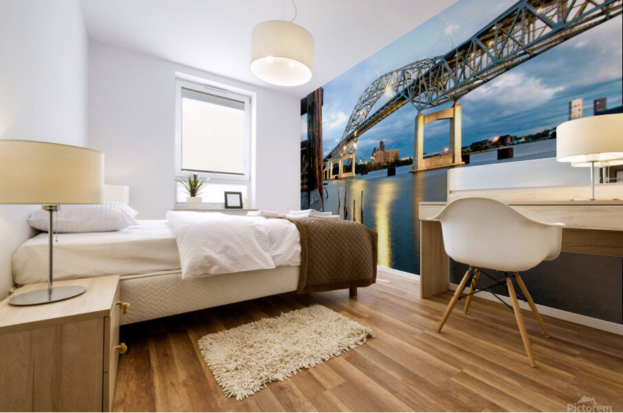 new towering over old  Mural print