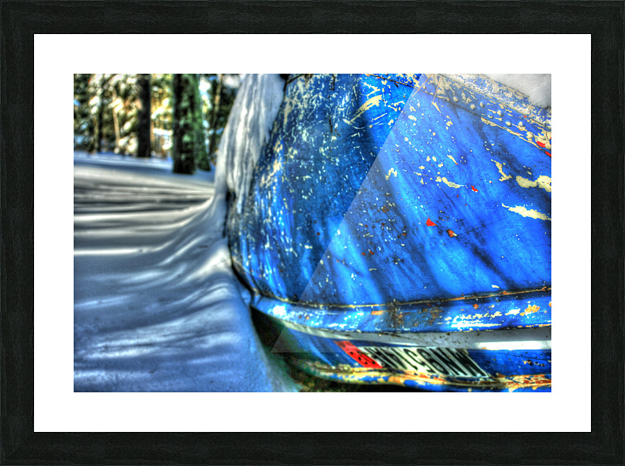 Boating in the winter  Picture Frame print