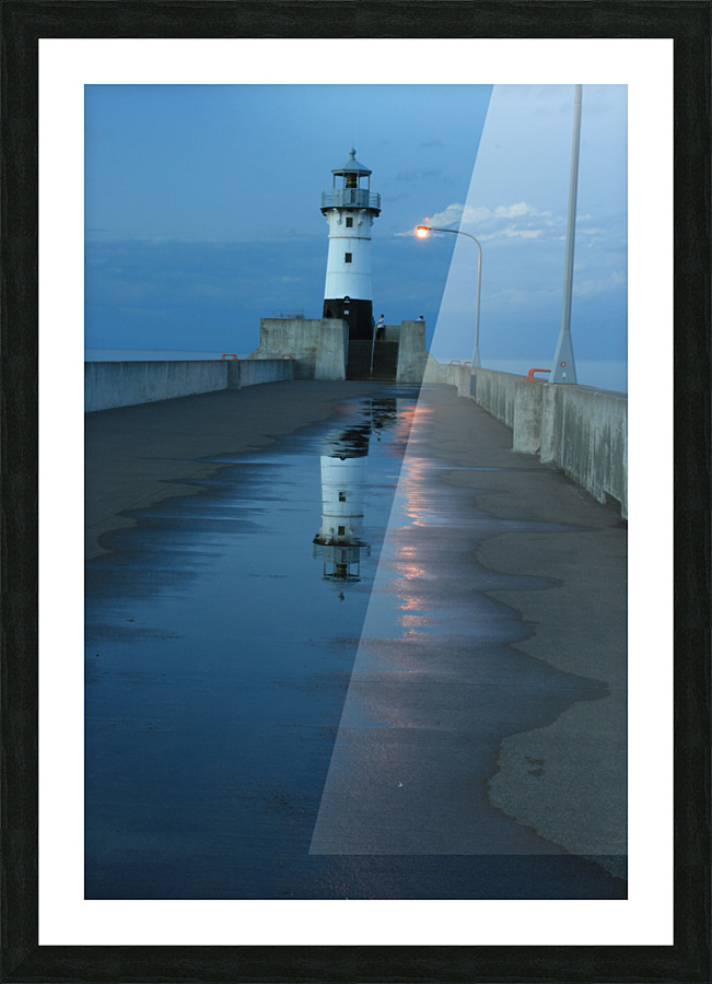 lighthouse reflection  Picture Frame print