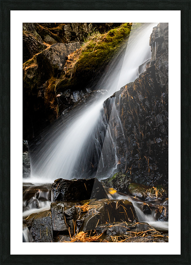 water over rocks Picture Frame print