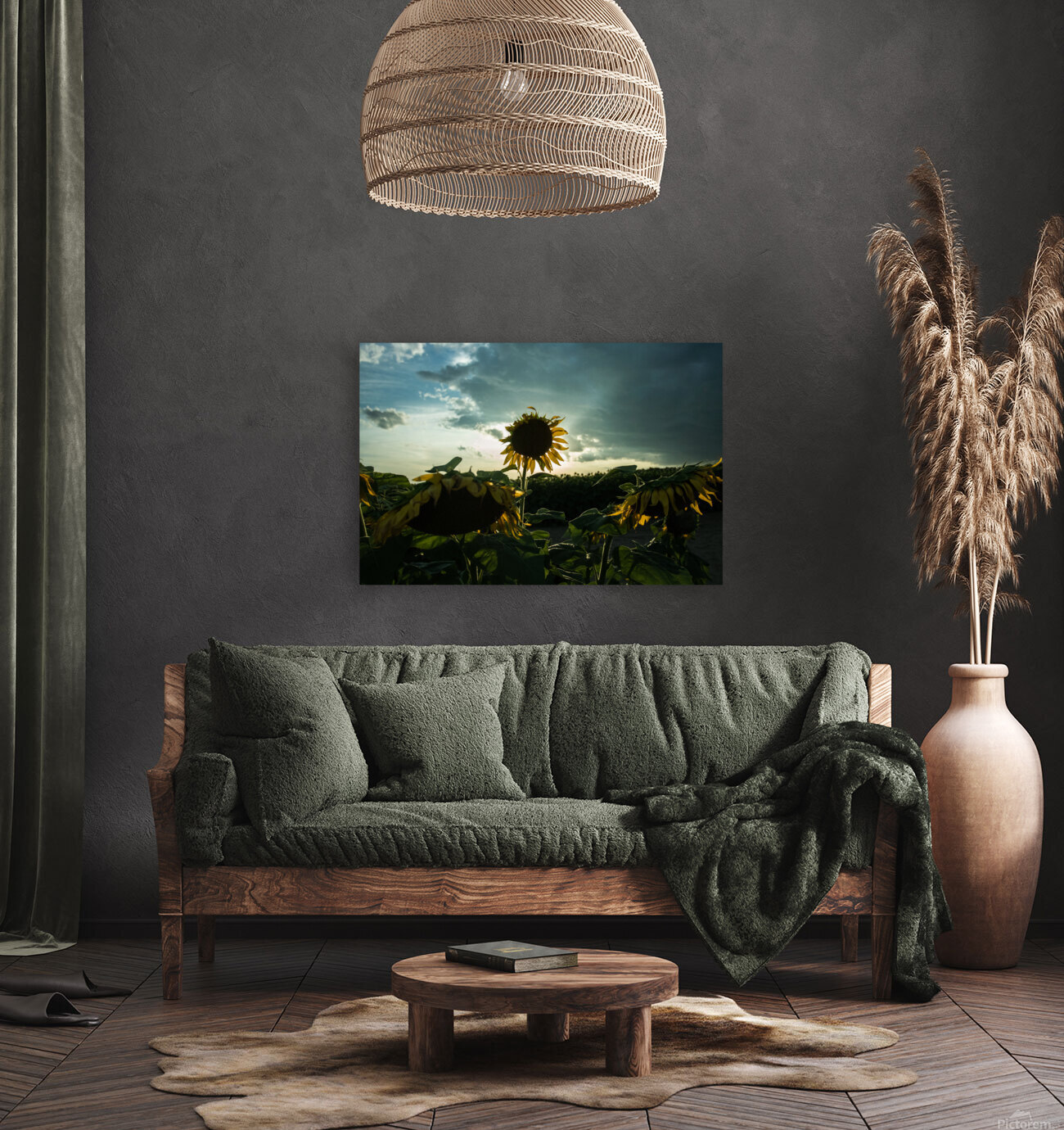 lonely sunflower Reproduction