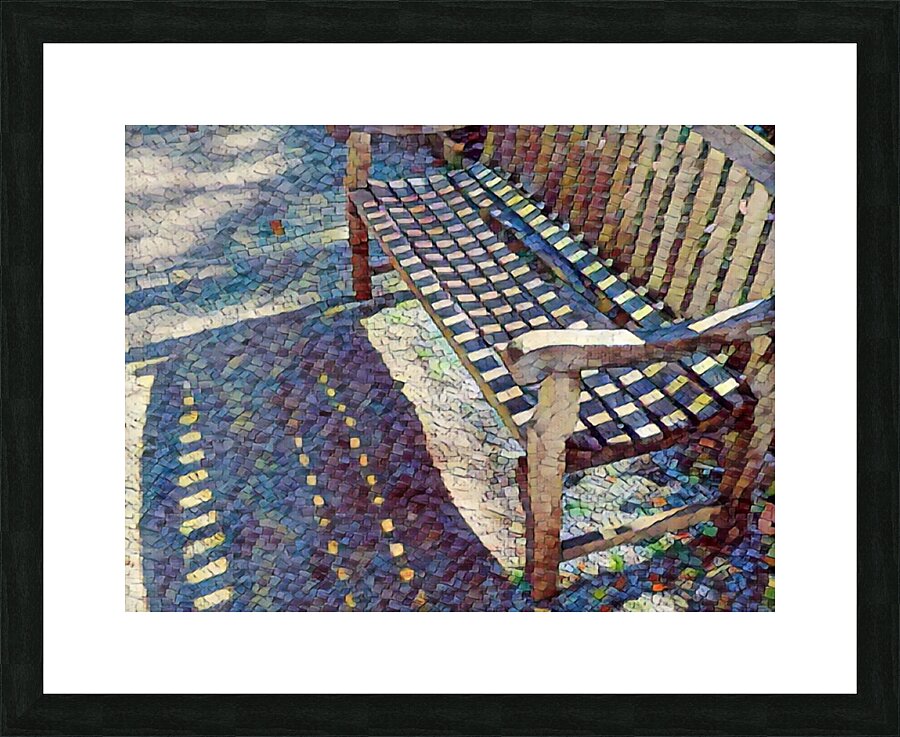 The Pixel Bench Picture Frame print