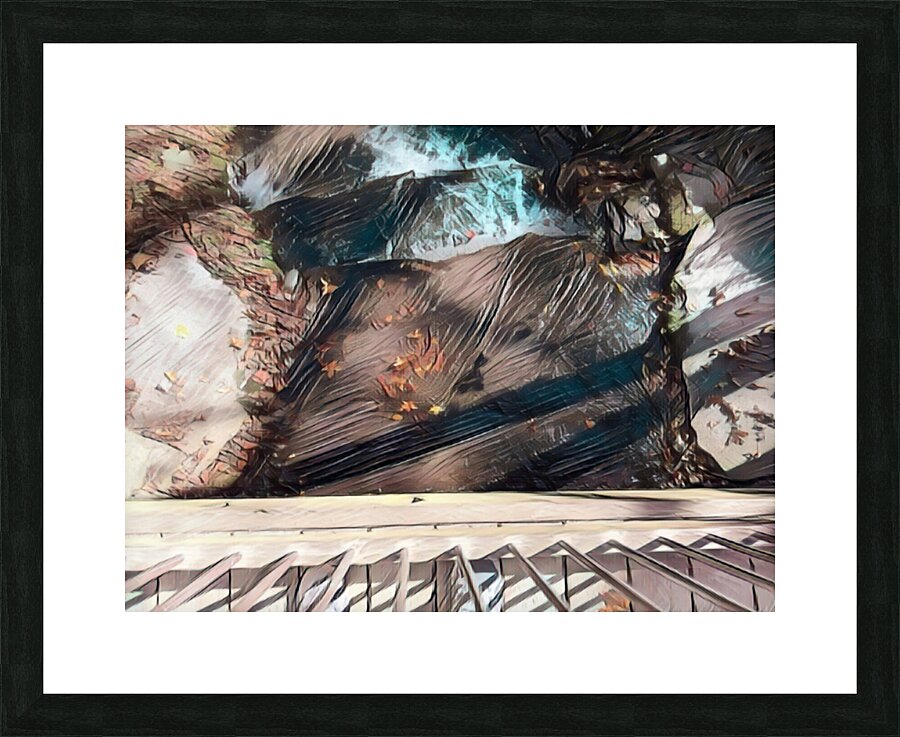 Looking Down On The Stream Picture Frame print