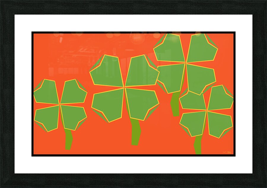4 leaf clover Picture Frame print