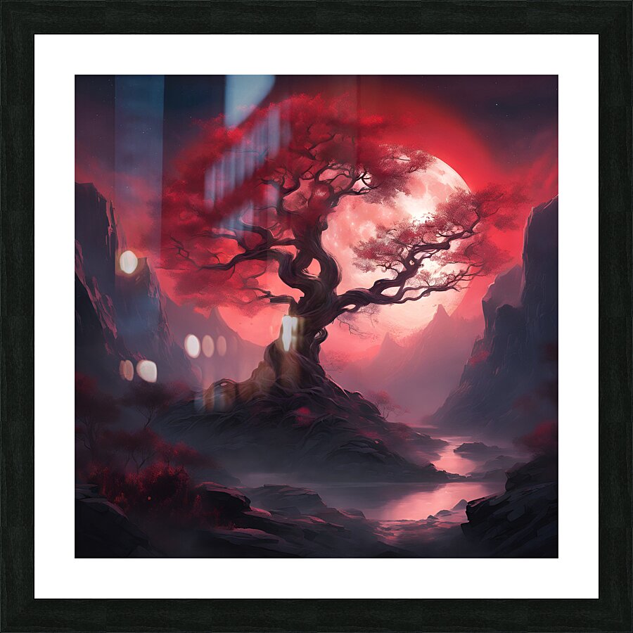  the ethereal beauty of a mystical landscape und Picture Frame print