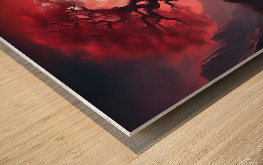  the ethereal beauty of a mystical landscape und Wood print