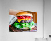 Cheese Burger on bun Acrylic Print