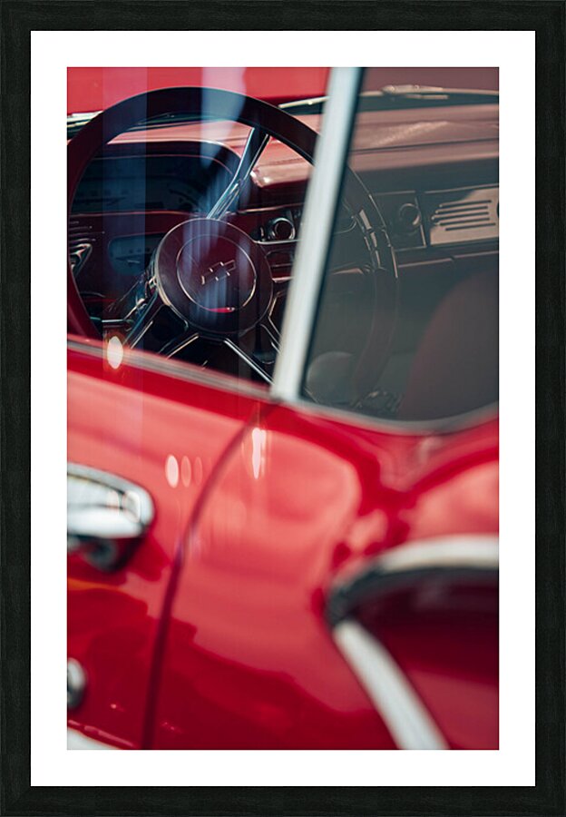 red dash Picture Frame print