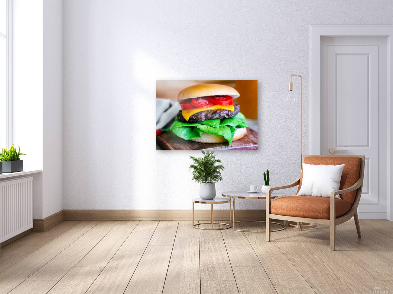 Cheese Burger on bun Reproduction