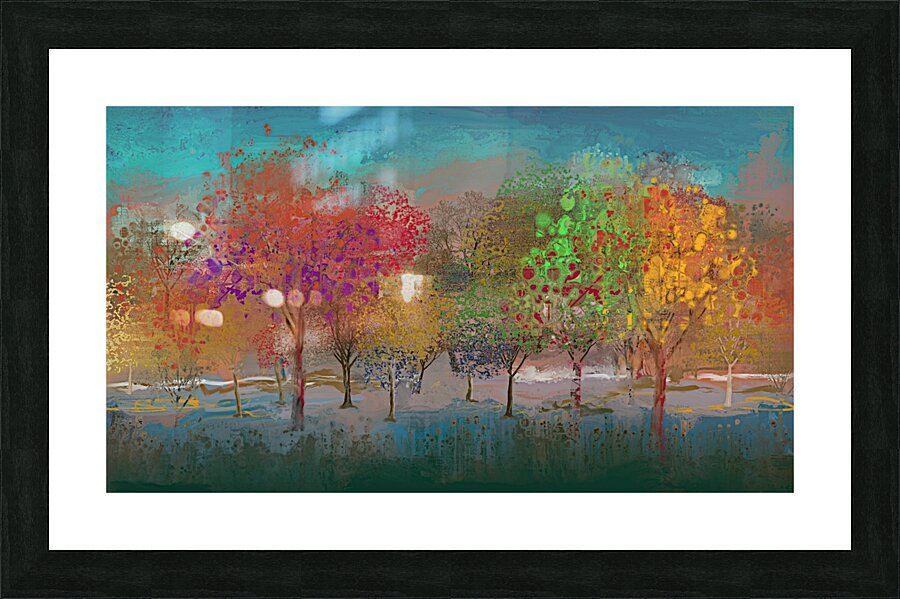 Abstract Fall Trees 2 Picture Frame print