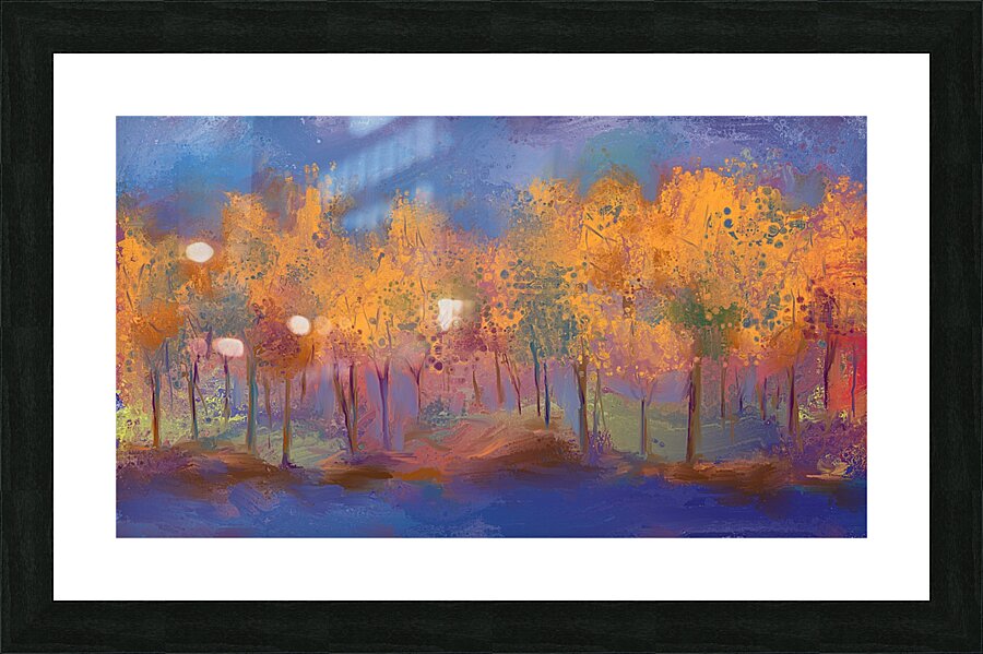 Abstract Fall Trees Picture Frame print