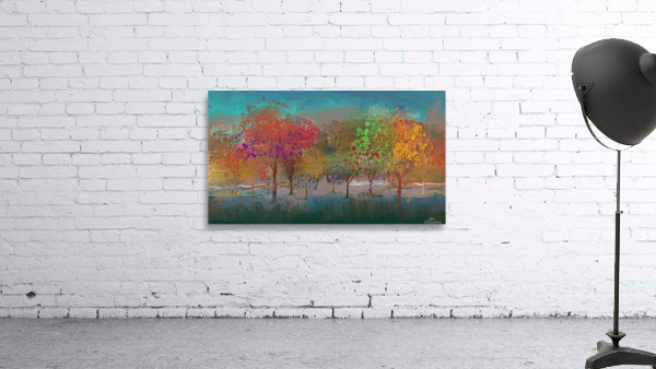 Abstract Fall Trees 2 Wall Preview