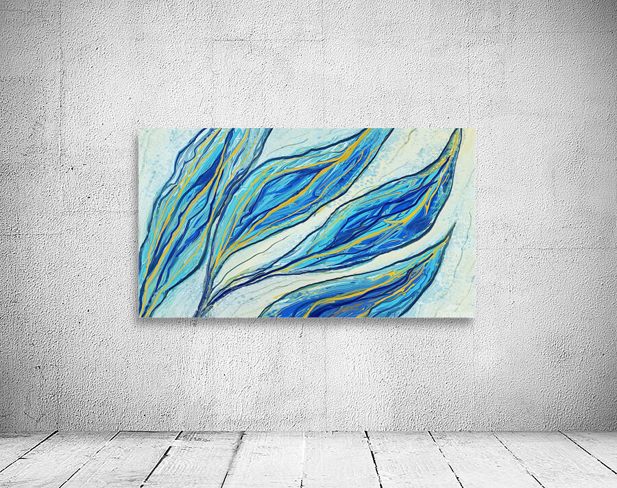 Blue Leaves Wall Preview