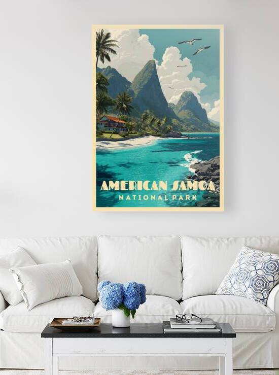 American Samoa National Park vintage travel poster 1 by Artgoos