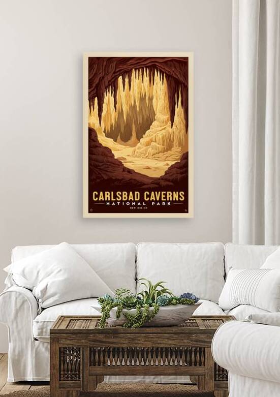 Carlsbad Caverns National Park vintage travel poster 1 by Artgoos