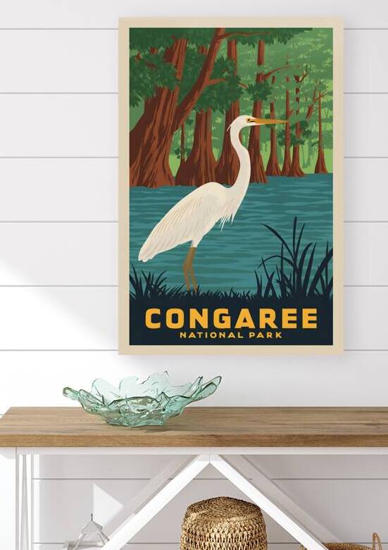 Congaree National Park vintage travel poster 1 by Artgoos