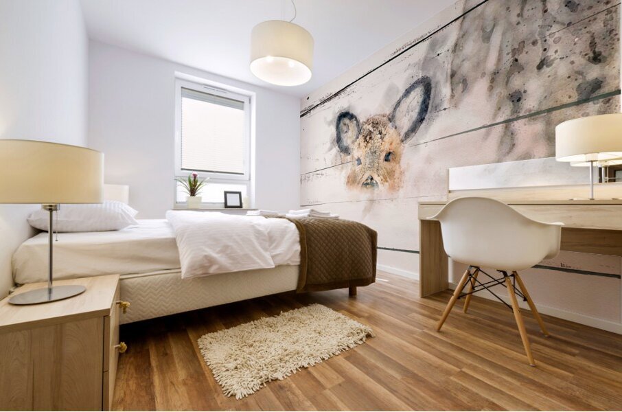 Abstract Deer Mural print