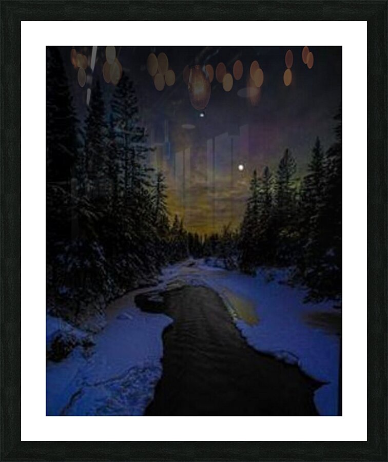 Distress River Picture Frame print