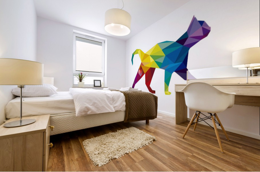 Cats Heart Mural print