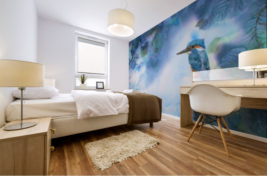 Blue Bird Blue Sky Mural print