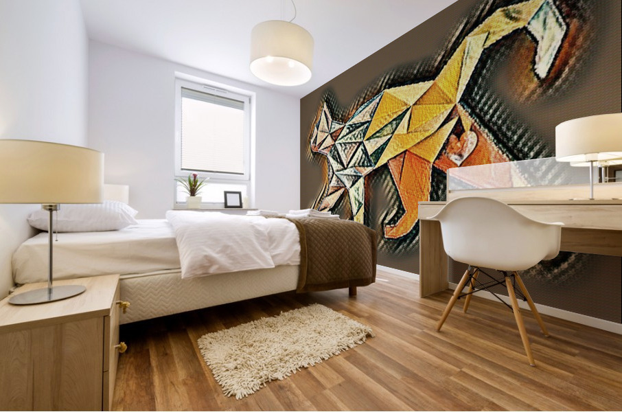 Prowling Cat Mural print