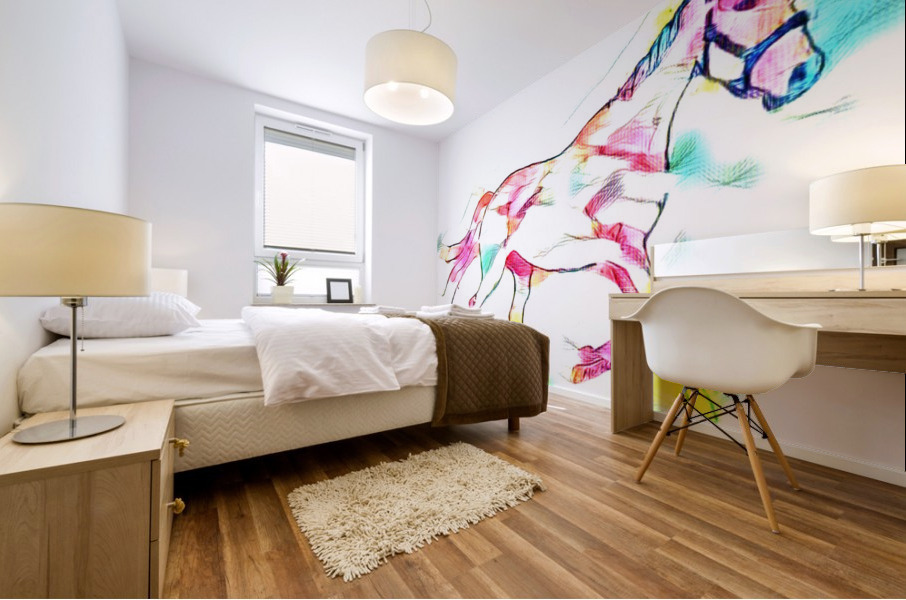 Rainbow Horse  Mural print