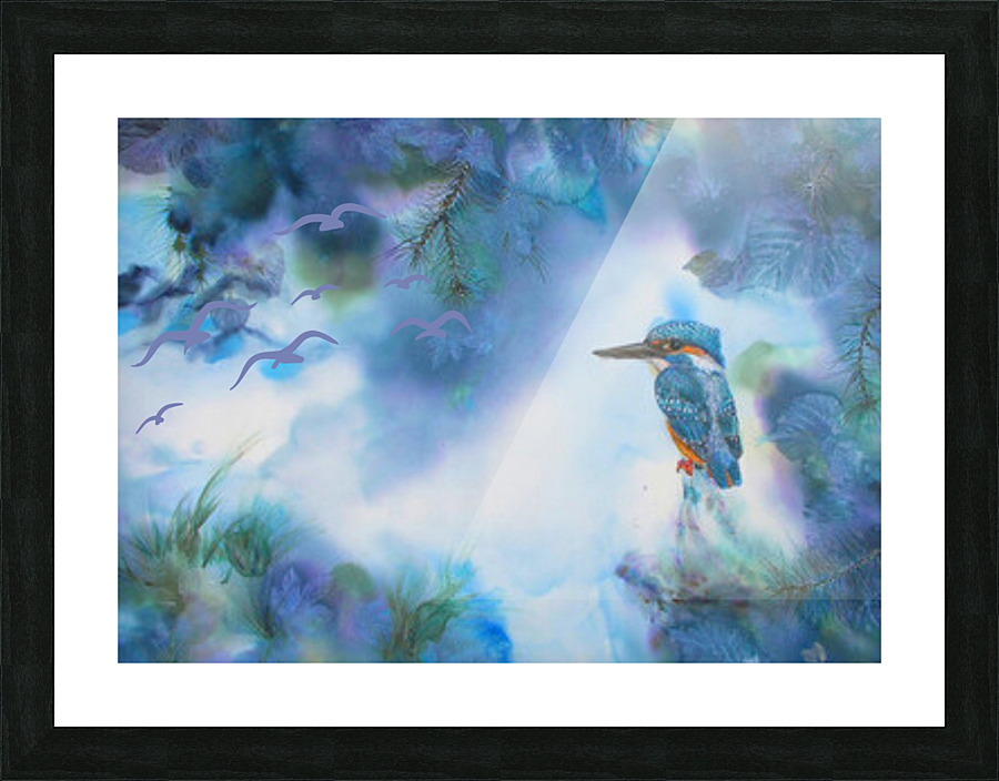 Blue Bird Blue Sky Picture Frame print