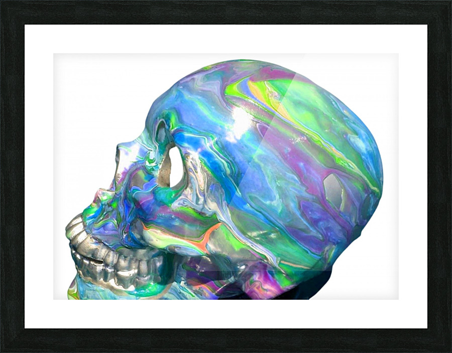 Frozen Skull Picture Frame print