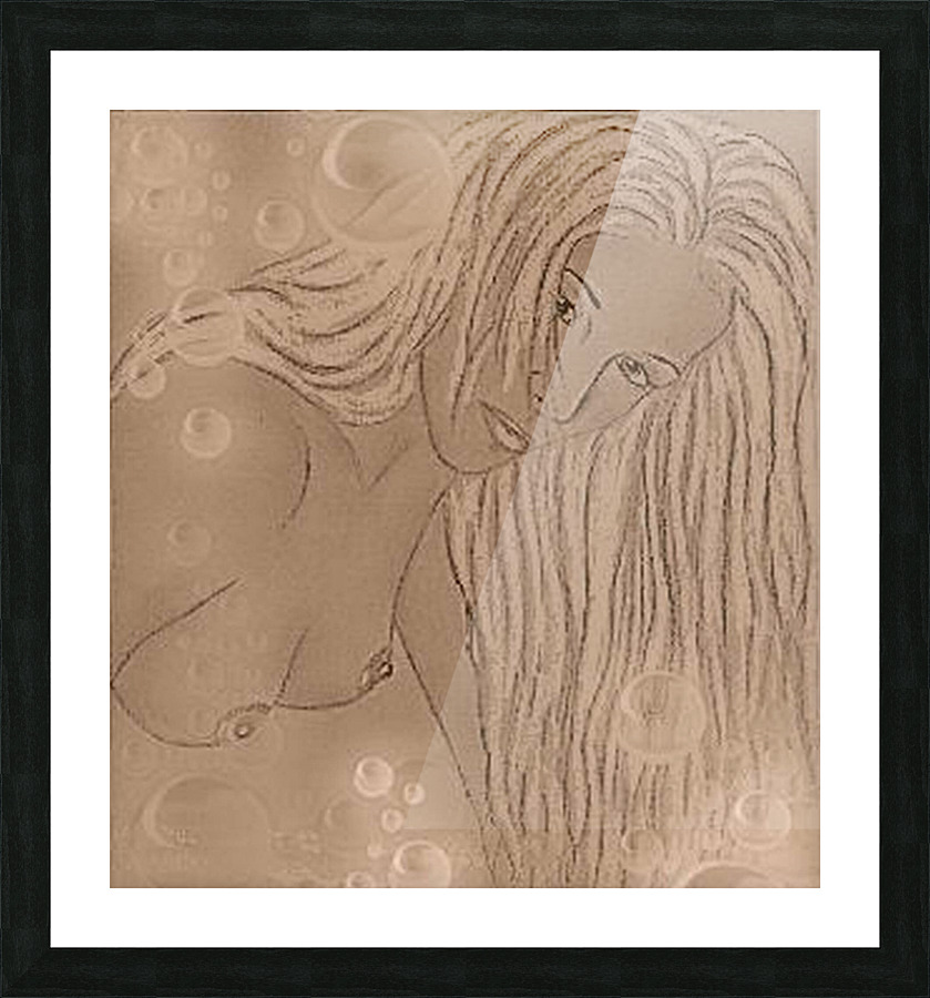 Nude Bubbles Picture Frame print