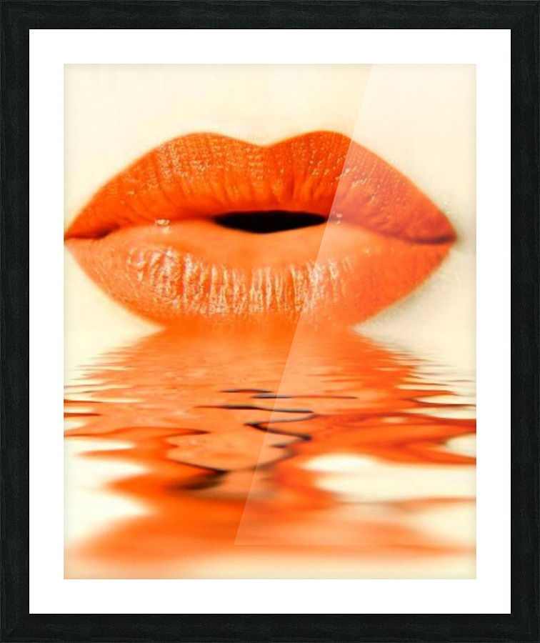 Lips Wave Picture Frame print