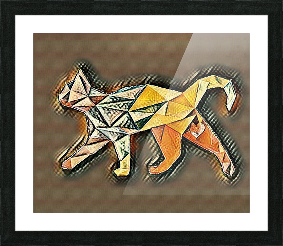 Prowling Cat Picture Frame print
