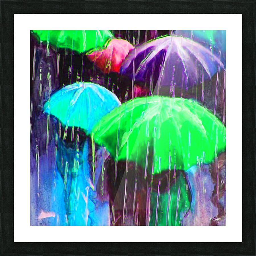 Raining in Paris  Picture Frame print