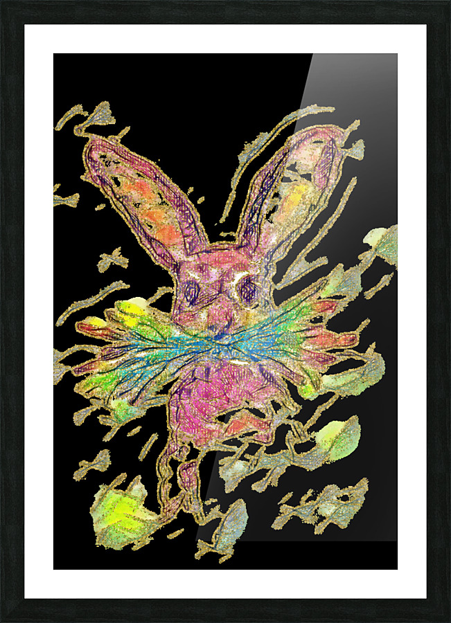 Munching Rabbit  Picture Frame print