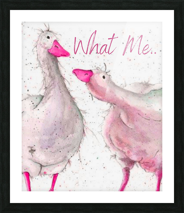 WHAT ME  Picture Frame print