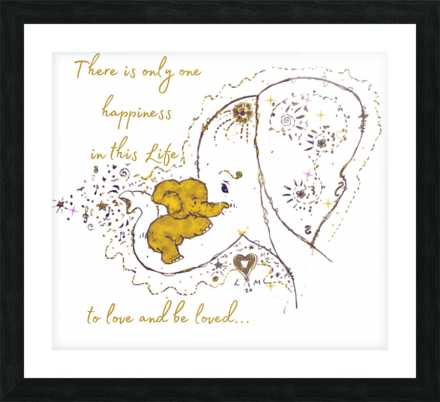 Elephants Love Picture Frame print