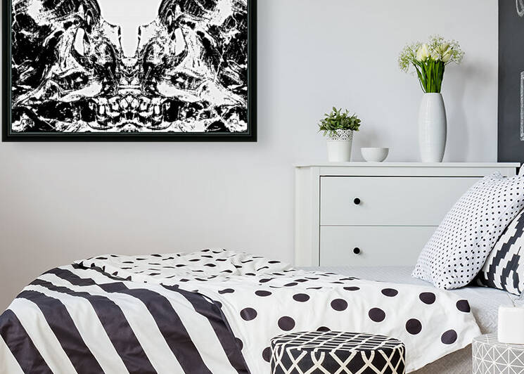 Goth Skull Monochrome by LeGustavienne