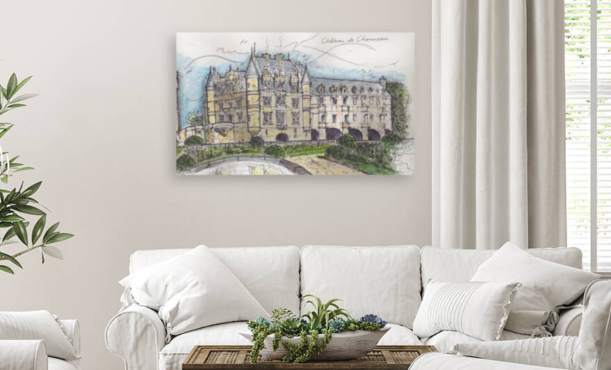 Chateau Chenonceaux In France By Louise Morales by LeGustavienne