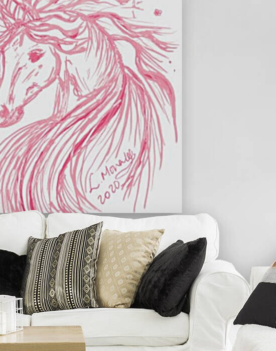 Pink Magic Swirl Unicorn  by LeGustavienne