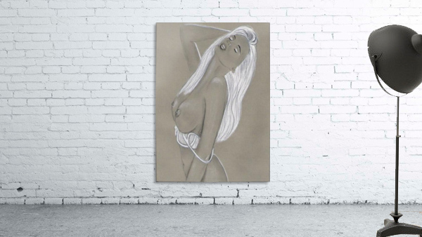 Blonde Nude Bust Standing Wall Preview