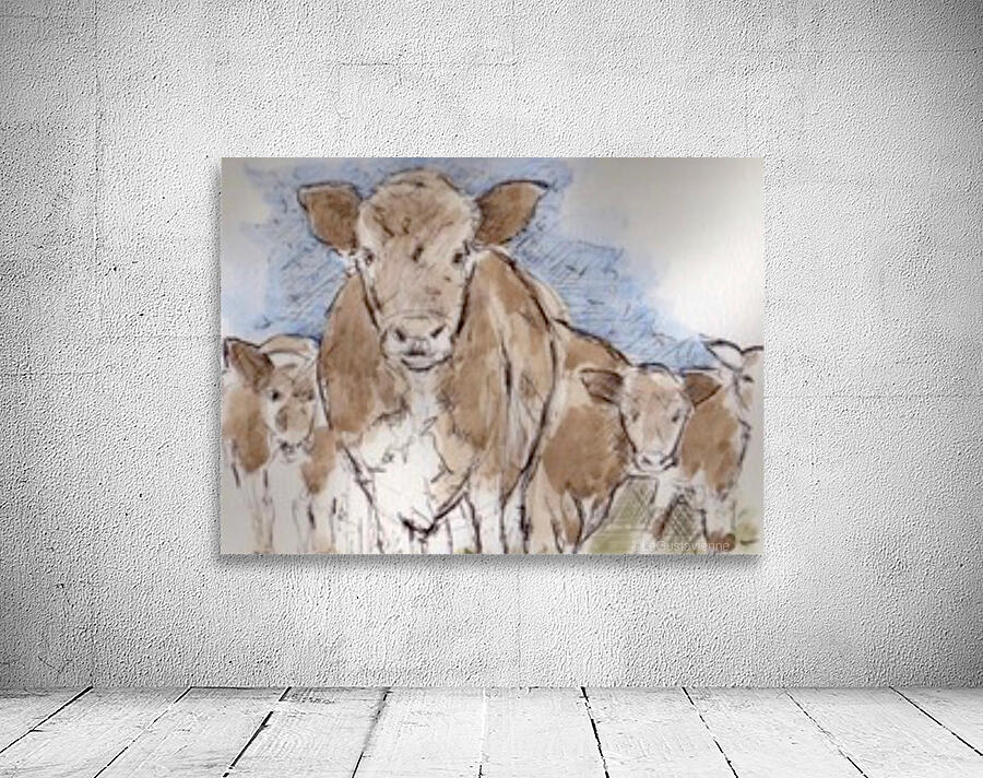 Normandy Cows  Wall Preview