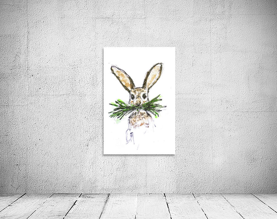 Rabbit Munching away  Wall Preview
